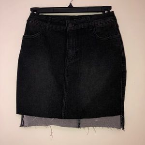 🖤 Black Denim Hi-Lo Mini Skirt 🖤